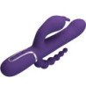 PRETTY LOVE - VIBRADOR TRIPLE MULTIFUNCIÓN CAMMY 4 EN 1 MORADO