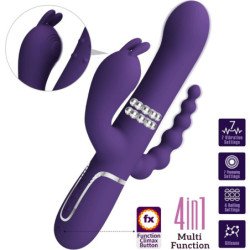 PRETTY LOVE - VIBRADOR TRIPLE MULTIFUNCIÓN CAMMY 4 EN 1 MORADO