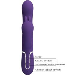 PRETTY LOVE - VIBRADOR TRIPLE MULTIFUNCIÓN CAMMY 4 EN 1 MORADO
