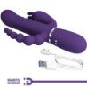 PRETTY LOVE - VIBRADOR TRIPLE MULTIFUNCIÓN CAMMY 4 EN 1 MORADO