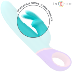 INTENSO - VIBRADOR MONICA RABBIT CON ESTIMULADOR G ROTATIVO AZUL