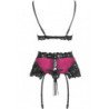 LIVCO CORSETTI FASHION - NAHIR LC 20214 SUJETADOR + BRAGUITA + LIGUERO TALLA S/M