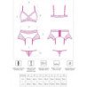 LIVCO CORSETTI FASHION - NAHIR LC 20214 SUJETADOR + BRAGUITA + LIGUERO TALLA S/M