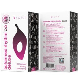 B SWISH - ANILLO PARA PENE CHARMED RHYTHM INFINITE DELUXE 15 VIBRACIONES NEGRO