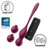 SATISFACTOR - BOLAS VIBRATORIAS VARIADAS PARA PÁJAROS DEL AMOR APLICACIÓN GRATUITA ROJO VINO