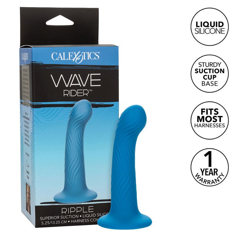 CALEXOTICS - TAPÓN ANAL WAVE RIDER RIPPLE AZUL