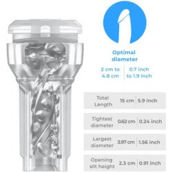 KIIROO - ACARICIADOR DE BOLSILLO TRANSPARENTE DE CRYSTAL DE KIIROO