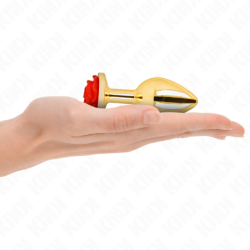 KINK - TAPÓN ANAL ROJO ROSA DORADO TALLA M