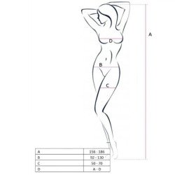 PASIÓN - BODY STOCKING PARA MUJER BS046 NEGRO TALLA ÚNICA