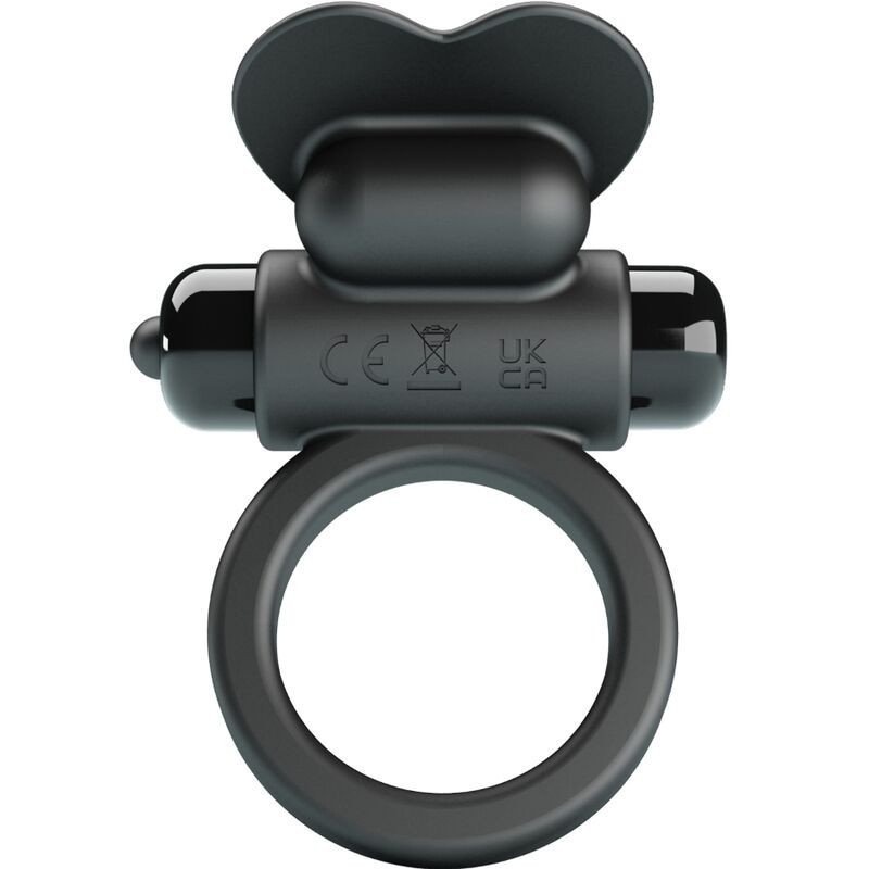 PRETTY LOVE - ANILLO VIBRADOR DEBONAIRE CONEJO 10 VIBRACIONES NEGRO