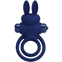 PRETTY LOVE - ANILLO VIBRATORIO DOBLE DARY AZUL CONEJO