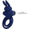 PRETTY LOVE - ANILLO VIBRATORIO DOBLE DARY AZUL CONEJO