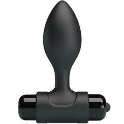 PRETTY LOVE - VIBRA BUTT 10 VIBRACIONES TAPÓN ANAL NEGRO