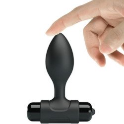 PRETTY LOVE - VIBRA BUTT 10 VIBRACIONES TAPÓN ANAL NEGRO