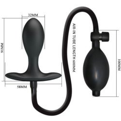 PRETTY LOVE - TAPÓN ANAL INFLABLE NEGRO