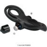 PRETTY LOVE - ANILLO VIBRADOR DOBLE + ESTIMULADOR DE CLÍTORIS 10 VIBRACIONES NEGRO