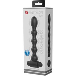 PRETTY LOVE - LYNN TAPÓN ANAL DE SILICONA CON 10 VIBRACIONES NEGRO