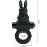 PRETTY LOVE - ANILLO VIBRADOR CON FORMA DE CONEJO, 10 VIBRACIONES, NEGRO