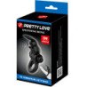 PRETTY LOVE - ANILLO VIBRADOR CON FORMA DE CONEJO, 10 VIBRACIONES, NEGRO