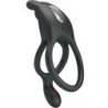 PRETTY LOVE - ANILLO VIBRADOR DOBLE SETH RABBIT 7 VIBRACIONES NEGRO