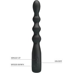 PRETTY LOVE - VIBRADOR ANAL FEDERER 12 VIBRACIONES NEGRO