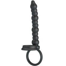 PRETTY LOVE - ANILLO PARA PENE DE DOBLE PENETRACIÓN DILLION NEGRO