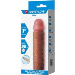 PRETTY LOVE - FUNDA PARA PENE NILE CON EXTENSIÓN DE 2,5 CM MULATTO