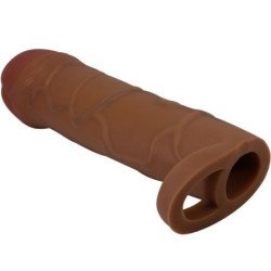 PRETTY LOVE - FUNDA PARA PENE CON JUANETES Y EXTENSIÓN DE 2,5 CM MULATTO