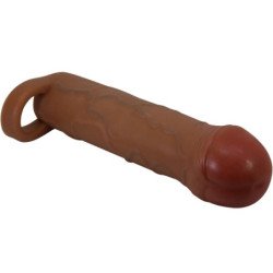 PRETTY LOVE - FUNDA PARA PENE CON JUANETES Y EXTENSIÓN DE 2,5 CM MULATTO