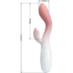 PRETTY LOVE - VIBRADOR DE PUNTO G BRIGHTY + ESTIMULADOR DE CLÍTORIS 30 VIBRACIONES ROSA