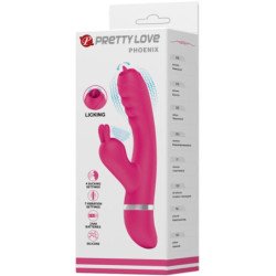 PRETTY LOVE - VIBRADOR MULTIFUNCIÓN CONEJO PHOENIX ROSA