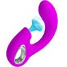 PRETTY LOVE - SIBEL SIBEL VIBRADOR DE PUNTO G + ESTIMULADOR DE CLÍTORIS 10 VIBRACIONES MORADO