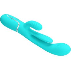 PRETTY LOVE - SHANIA VIBRADOR MULTIFUNCIÓN TRIPLE CONEJO 3 EN 1 AZUL