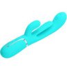 PRETTY LOVE - SHANIA VIBRADOR MULTIFUNCIÓN TRIPLE CONEJO 3 EN 1 AZUL