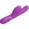 PRETTY LOVE - PERLITA VIBRADOR MULTIFUNCIÓN 3 EN 1 CON FORMA DE CONEJO MORADO