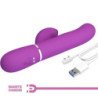 PRETTY LOVE - PERLITA VIBRADOR MULTIFUNCIÓN 3 EN 1 CON FORMA DE CONEJO MORADO