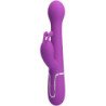 PRETTY LOVE - VIBRADOR MULTIFUNCIÓN DEJON 3 EN 1 CON FORMA DE CONEJO, COLOR MORADO