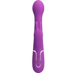 PRETTY LOVE - VIBRADOR MULTIFUNCIÓN DEJON 3 EN 1 CON FORMA DE CONEJO, COLOR MORADO