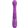 PRETTY LOVE - VIBRADOR MULTIFUNCIÓN DEJON 3 EN 1 CON FORMA DE CONEJO, COLOR MORADO