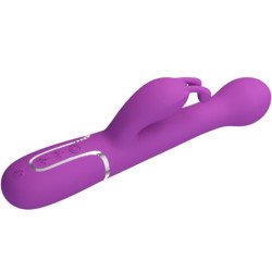 PRETTY LOVE - VIBRADOR MULTIFUNCIÓN DEJON 3 EN 1 CON FORMA DE CONEJO, COLOR MORADO
