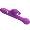 PRETTY LOVE - VIBRADOR MULTIFUNCIÓN DEJON 3 EN 1 CON FORMA DE CONEJO, COLOR MORADO