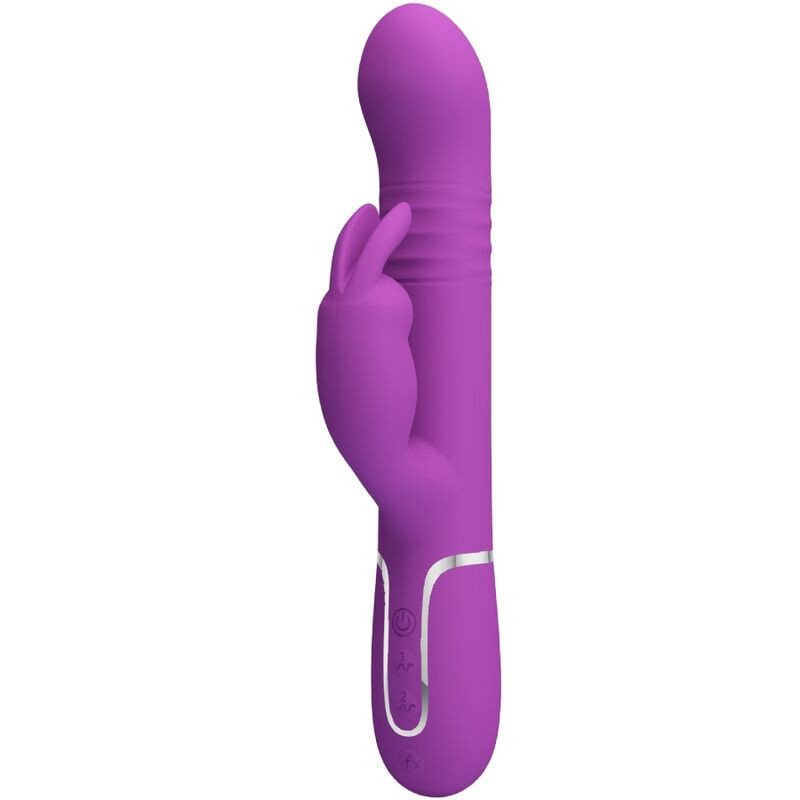 PRETTY LOVE - VIBRADOR MULTIFUNCIÓN COALE 4 EN 1 CON FORMA DE CONEJO, COLOR MORADO