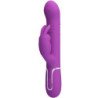 PRETTY LOVE - VIBRADOR MULTIFUNCIÓN COALE 4 EN 1 CON FORMA DE CONEJO, COLOR MORADO