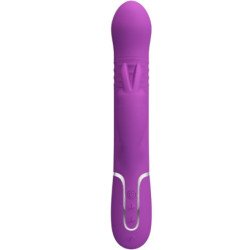 PRETTY LOVE - VIBRADOR MULTIFUNCIÓN COALE 4 EN 1 CON FORMA DE CONEJO, COLOR MORADO