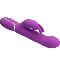 PRETTY LOVE - VIBRADOR MULTIFUNCIÓN COALE 4 EN 1 CON FORMA DE CONEJO, COLOR MORADO