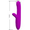 PRETTY LOVE - VIBRADOR MULTIFUNCIÓN ANGELIQUE + ESTIMULADOR DE CLÍTORIS MORADO