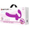 PRETTY LOVE - ESTIMULADOR DOBLE CON CORREA KELPIE MORADO
