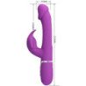 PRETTY LOVE - VIBRADOR MULTIFUNCIÓN KAMPAS 3 EN 1 CON FORMA DE CONEJO, COLOR MORADO