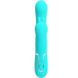 PRETTY LOVE - VIBRADOR MULTIFUNCIÓN CAMMY 4 EN 1 CON FORMA DE CONEJO TRIPLE AZUL