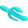 PRETTY LOVE - VIBRADOR MULTIFUNCIÓN CAMMY 4 EN 1 CON FORMA DE CONEJO TRIPLE AZUL